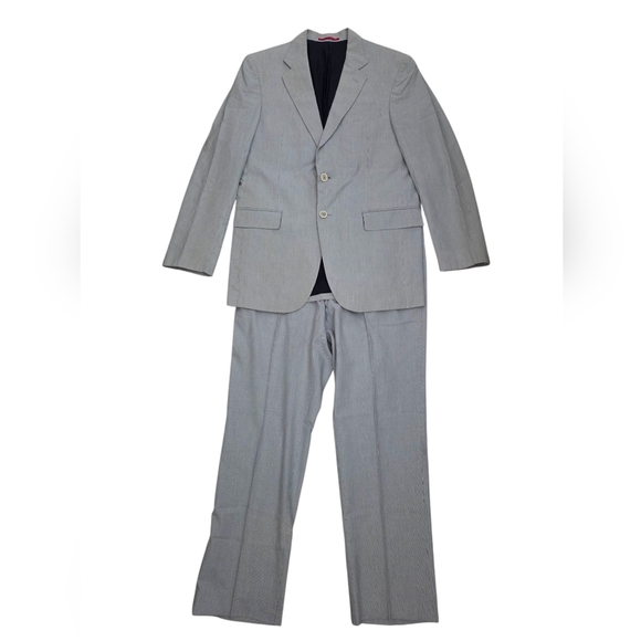 Carolina Herrera Gray Pinstripe Classic Suit for Formal Occasions - Picture 1 of 15